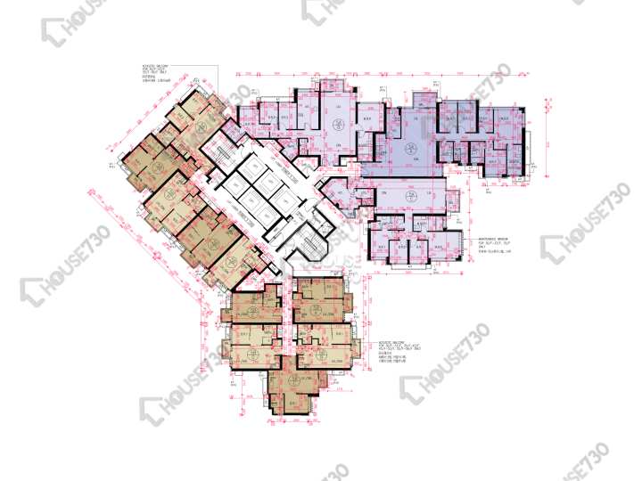 匯璽 平面圖 匯璽 3期 匯璽II 5A座 30-33,35-43,45-53,55,56樓 樓層平面圖 - House730