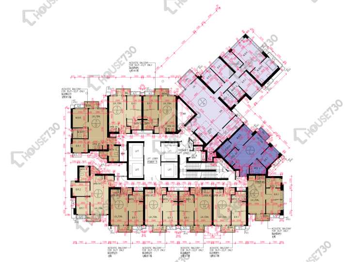 匯璽 平面圖 匯璽 5期 匯璽III 7座 30-33,35-43,45-50,51樓 樓層平面圖 - House730