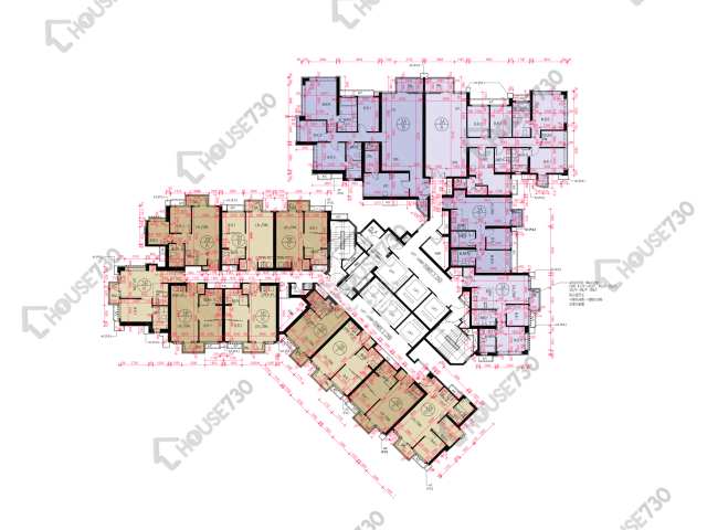 匯璽 平面圖 匯璽 3期 匯璽II 3A座 30-33,35-43,45-53,55,56樓 樓層平面圖 - House730