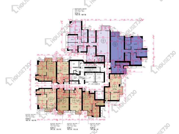 匯璽 平面圖 匯璽 5期 匯璽III 6座 7-12,15-23,25-27,28樓 樓層平面圖 - House730