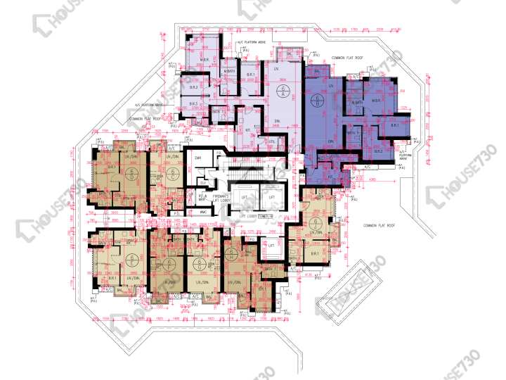 匯璽 平面圖 匯璽 5期 匯璽III 6座 6樓 樓層平面圖 - House730