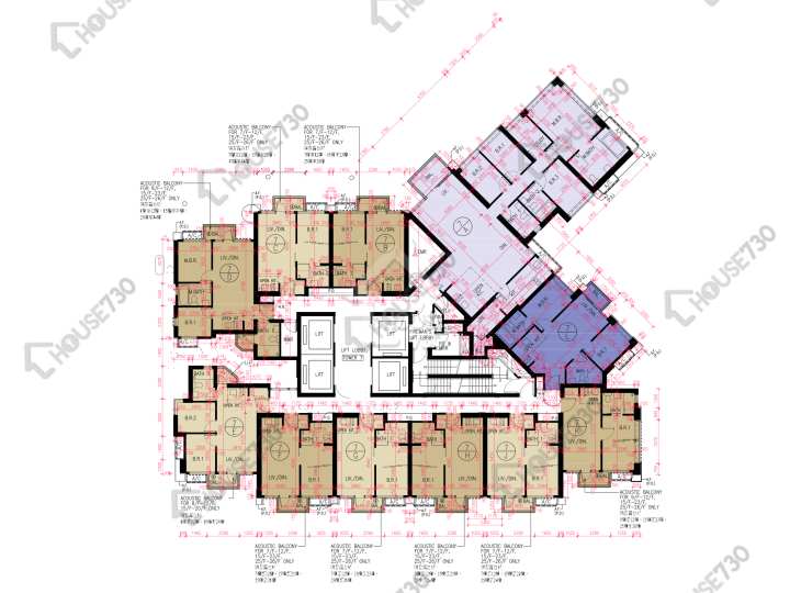 匯璽 平面圖 匯璽 5期 匯璽III 7座 7-12,15-23,25,26樓 樓層平面圖 - House730