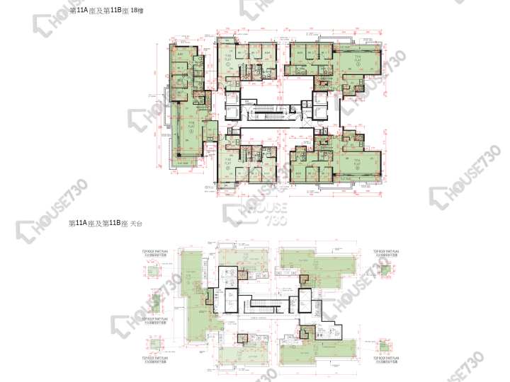 峻巒 平面圖 峻巒 1A期 11A座 18樓 樓層平面圖 - House730