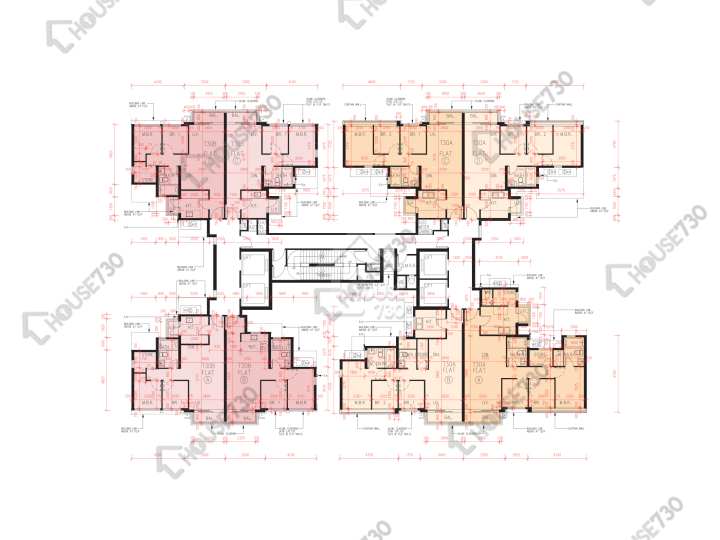 峻巒 平面圖 峻巒 2A期 Park Yoho Genova 30A座 2-3,5-10,11樓 樓層平面圖 - House730