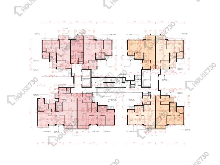 峻巒 平面圖 峻巒 2A期 Park Yoho Genova 15A座 17樓 樓層平面圖 - House730
