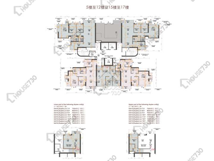 香島 平面圖 香島 2座 7-12,15,16樓 樓層平面圖 - House730