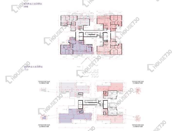 峻巒 平面圖 峻巒 2B期 Park Yoho Napoli 21A座 16樓 樓層平面圖 - House730