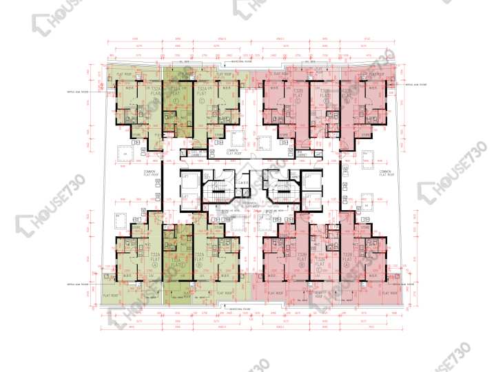 峻巒 平面圖 峻巒 2C期 Park Yoho Milano 32A座 1樓 樓層平面圖 - House730
