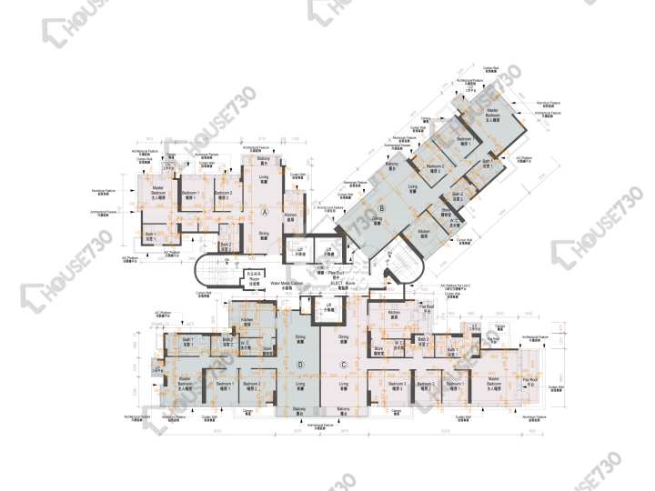 香島 平面圖 香島 5座 18樓 樓層平面圖 - House730
