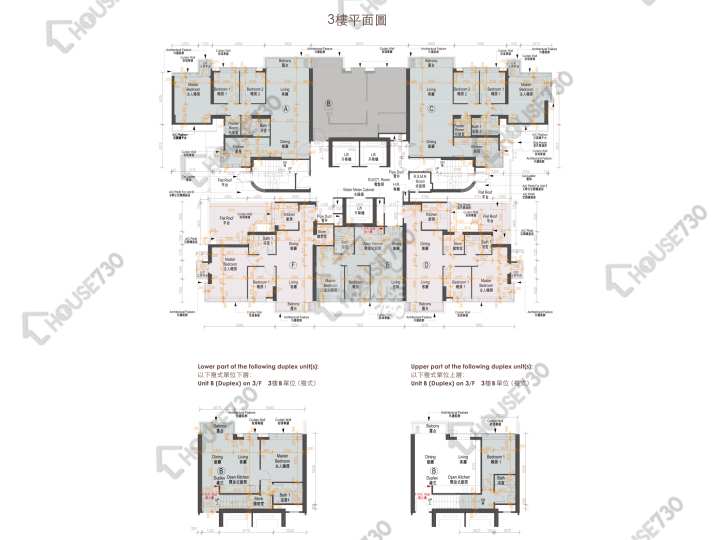 香島 平面圖 香島 3座 3樓 樓層平面圖 - House730
