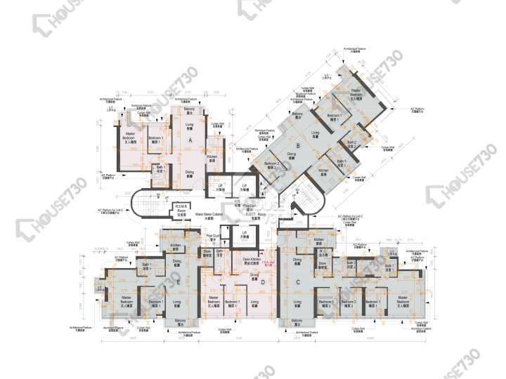 香島 平面圖 香島 5座 6-12,15,16樓 樓層平面圖 - House730
