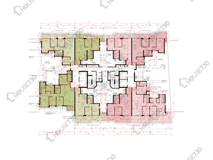 峻巒 平面圖 峻巒 2C期 Park Yoho Milano 35A座 1樓 樓層平面圖 - House730
