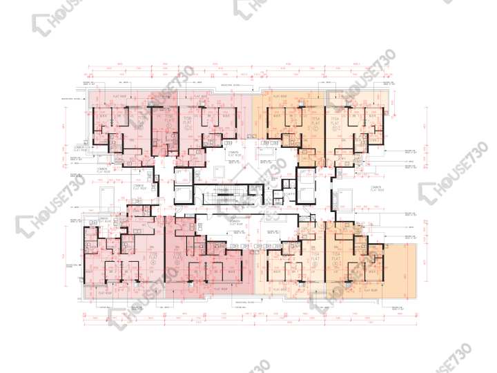 峻巒 平面圖 峻巒 2A期 Park Yoho Genova 15A座 1樓 樓層平面圖 - House730