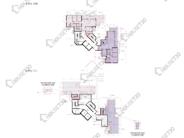 峻巒 平面圖 峻巒 2B期 Park Yoho Napoli 26座 18樓 樓層平面圖 - House730