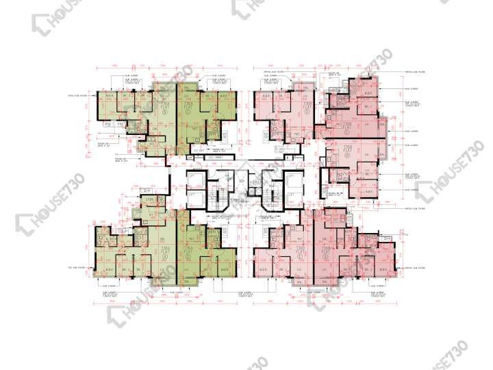 峻巒 平面圖 峻巒 2C期 Park Yoho Milano 36A座 2-3,5-11,12樓 樓層平面圖 - House730