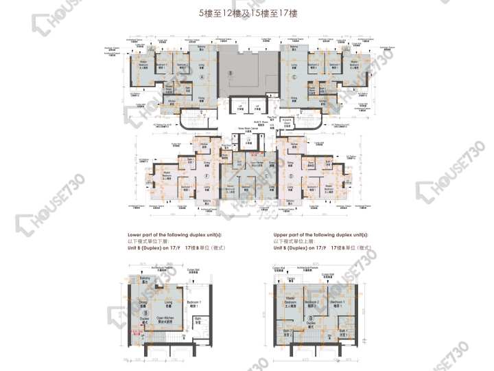 香島 平面圖 香島 3座 17-18樓 樓層平面圖 - House730