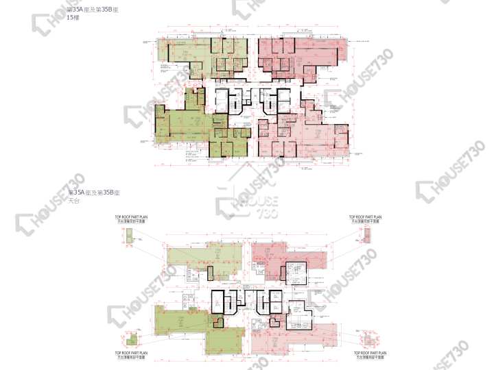 峻巒 平面圖 峻巒 2C期 Park Yoho Milano 35A座 15樓 樓層平面圖 - House730
