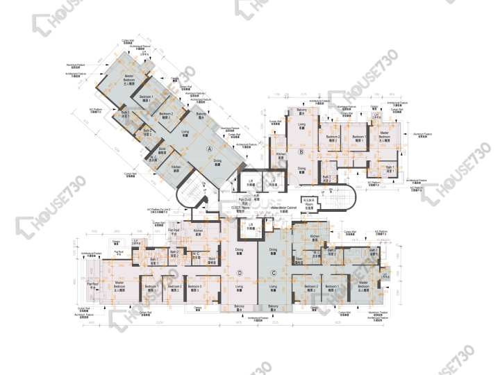 香島 平面圖 香島 1座 19樓 樓層平面圖 - House730