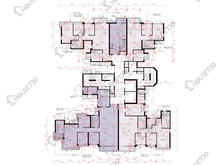峻巒 平面圖 峻巒 2B期 Park Yoho Napoli 28座 2-3,5-11,12樓 樓層平面圖 - House730