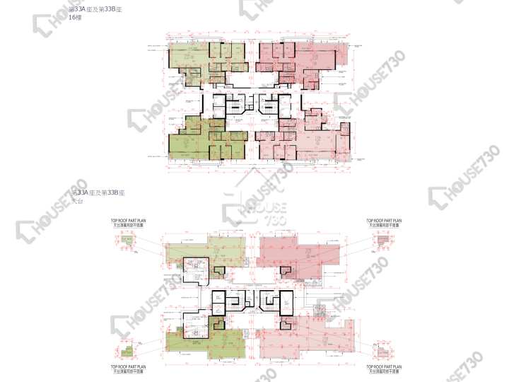 峻巒 平面圖 峻巒 2C期 Park Yoho Milano 33A座 16樓 樓層平面圖 - House730