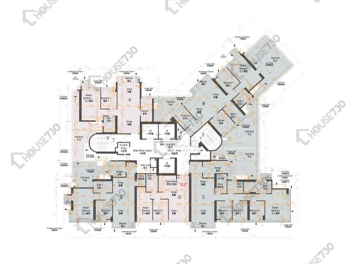 香島 平面圖 香島 5座 5樓 樓層平面圖 - House730