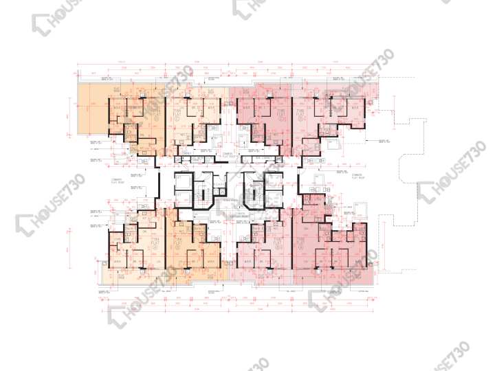 峻巒 平面圖 峻巒 2A期 Park Yoho Genova 18A座 1樓 樓層平面圖 - House730
