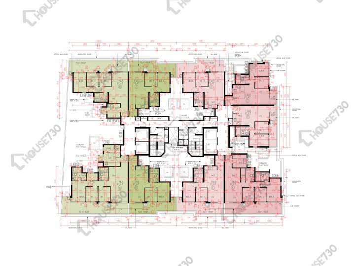 峻巒 平面圖 峻巒 2C期 Park Yoho Milano 36A座 1樓 樓層平面圖 - House730