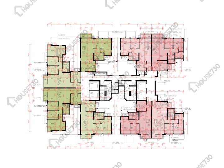 峻巒 平面圖 峻巒 2C期 Park Yoho Milano 31A座 2-3,5-10,11樓 樓層平面圖 - House730