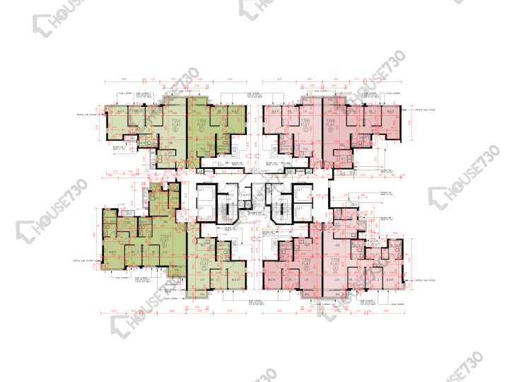 峻巒 平面圖 峻巒 2C期 Park Yoho Milano 35A座 2-3,5-11,12樓 樓層平面圖 - House730