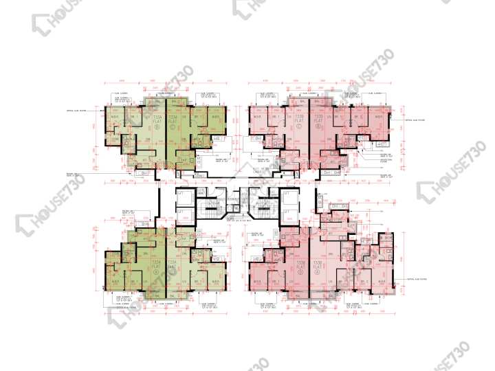 峻巒 平面圖 峻巒 2C期 Park Yoho Milano 33A座 2-3,5-12,15樓 樓層平面圖 - House730