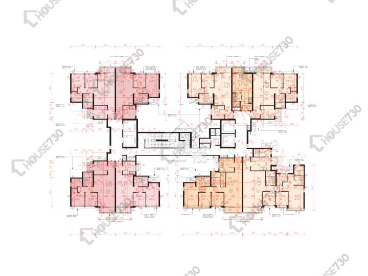 峻巒 平面圖 峻巒 2A期 Park Yoho Genova 16A座 2-3,5-12,15-16,17樓 樓層平面圖 - House730