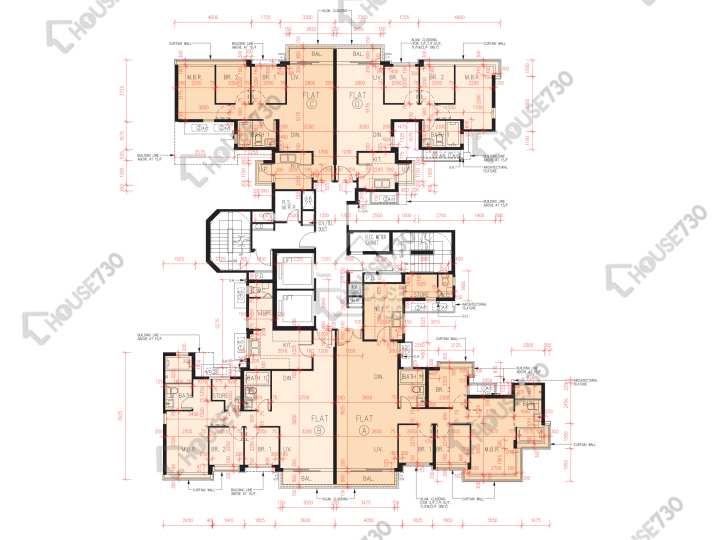 峻巒 平面圖 峻巒 2A期 Park Yoho Genova 29座 2-3,5-11,12樓 樓層平面圖 - House730