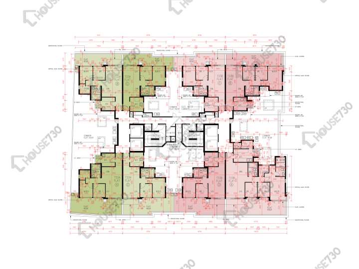 峻巒 平面圖 峻巒 2C期 Park Yoho Milano 33A座 1樓 樓層平面圖 - House730