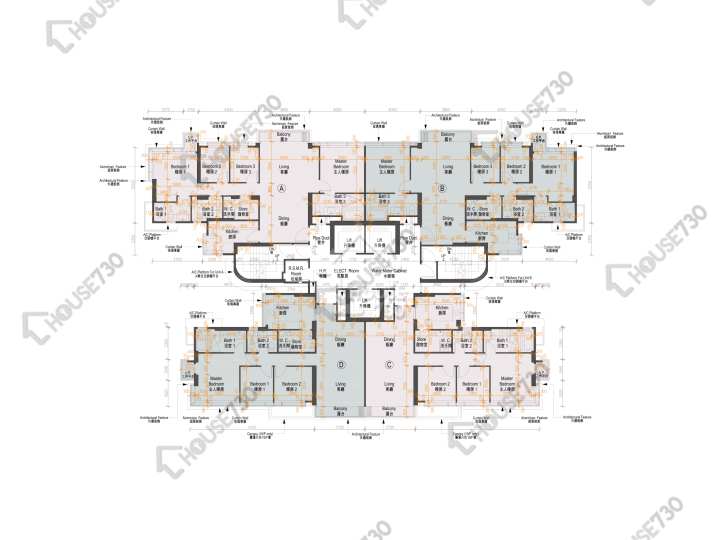 香島 平面圖 香島 2座 19-23,25-29,30樓 樓層平面圖 - House730
