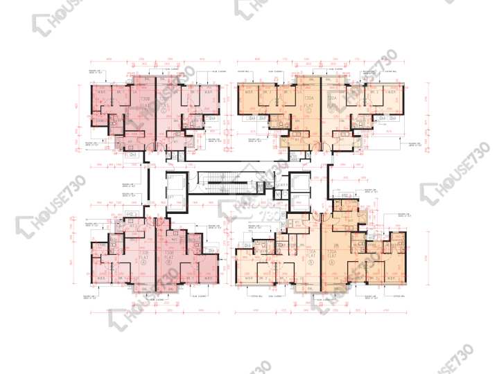 峻巒 平面圖 峻巒 2A期 Park Yoho Genova 30A座 12樓 樓層平面圖 - House730