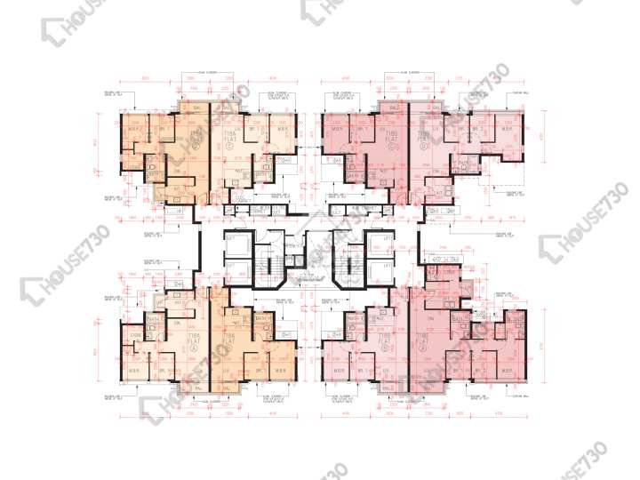峻巒 平面圖 峻巒 2A期 Park Yoho Genova 18A座 2-3,5-12,15樓 樓層平面圖 - House730