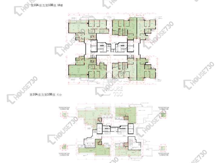 峻巒 平面圖 峻巒 1A期 10A座 18樓 樓層平面圖 - House730