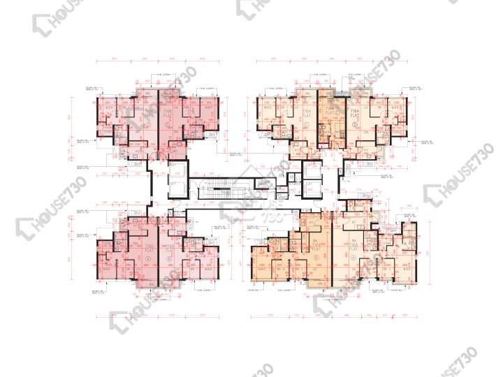 峻巒 平面圖 峻巒 2A期 Park Yoho Genova 16A座 18樓 樓層平面圖 - House730