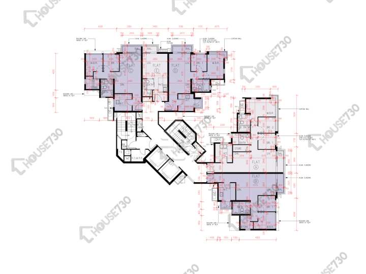 峻巒 平面圖 峻巒 2B期 Park Yoho Napoli 26座 2-3,5-12,15-16,17樓 樓層平面圖 - House730