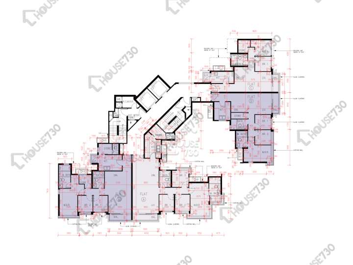 峻巒 平面圖 峻巒 2B期 Park Yoho Napoli 22座 18樓 樓層平面圖 - House730
