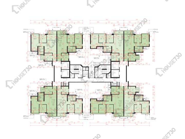 峻巒 平面圖 峻巒 1A期 10A座 2-3,5-12,15-16,17樓 樓層平面圖 - House730