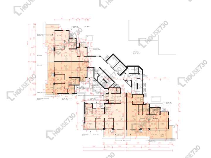 峻巒 平面圖 峻巒 2A期 Park Yoho Genova 17座 1樓 樓層平面圖 - House730