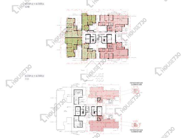 峻巒 平面圖 峻巒 2C期 Park Yoho Milano 31A座 12樓 樓層平面圖 - House730