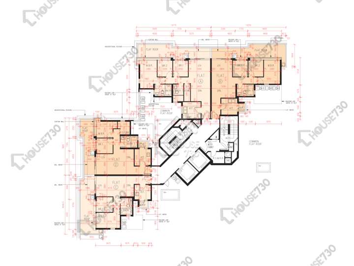 峻巒 平面圖 峻巒 2A期 Park Yoho Genova 12座 1樓 樓層平面圖 - House730