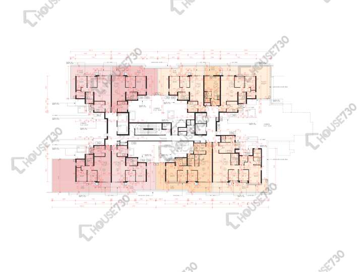 峻巒 平面圖 峻巒 2A期 Park Yoho Genova 16A座 1樓 樓層平面圖 - House730