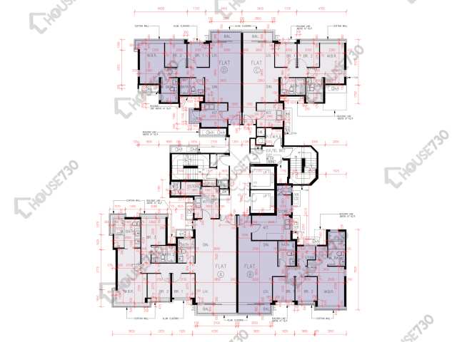 峻巒 平面圖 峻巒 2B期 Park Yoho Napoli 20座 15樓 樓層平面圖 - House730