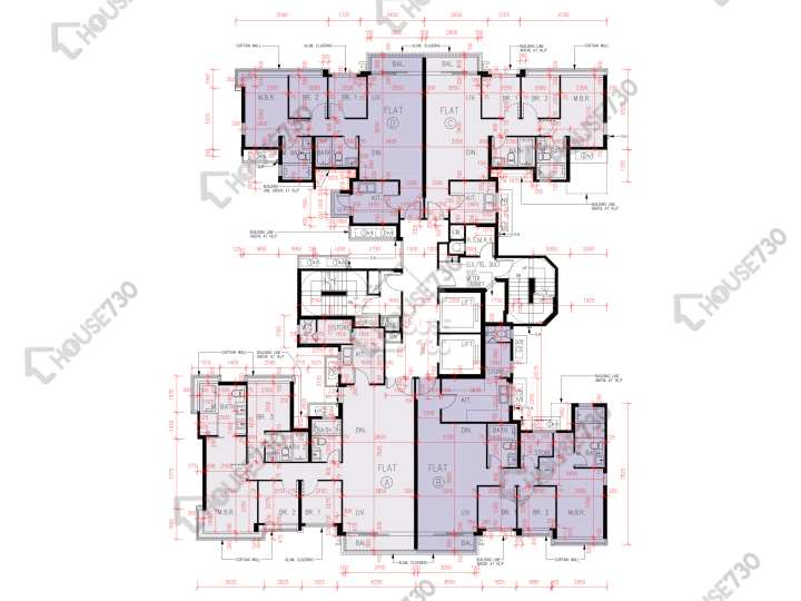 峻巒 平面圖 峻巒 2B期 Park Yoho Napoli 20座 15樓 樓層平面圖 - House730