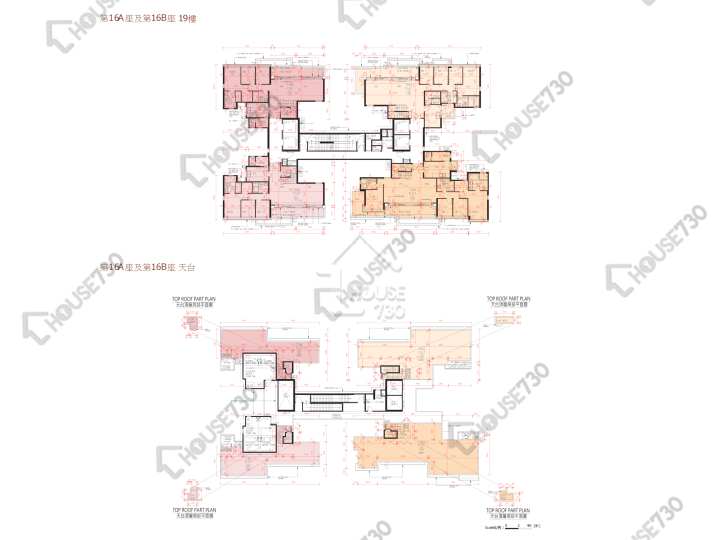 峻巒 平面圖 峻巒 2A期 Park Yoho Genova 16A座 19樓 樓層平面圖 - House730
