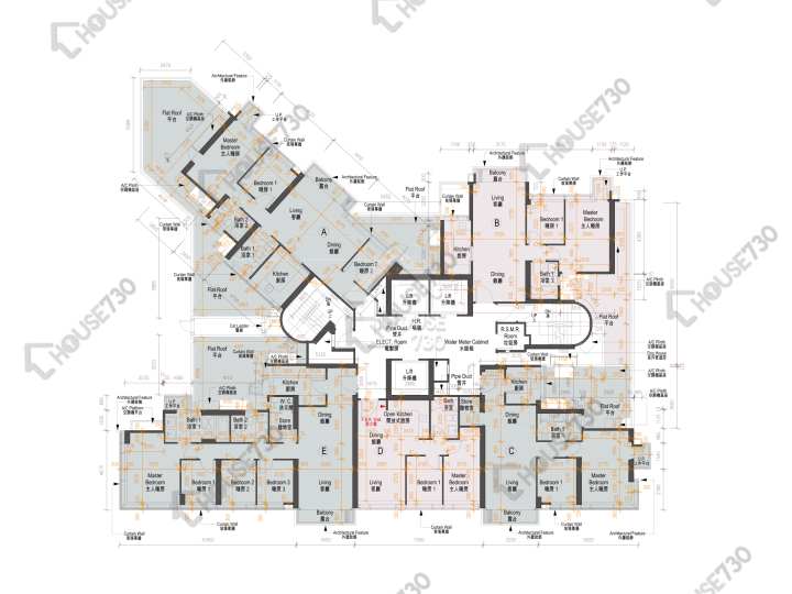 香島 平面圖 香島 1座 3樓 樓層平面圖 - House730
