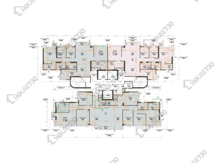 香島 平面圖 香島 3座 31樓 樓層平面圖 - House730